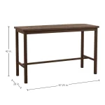 Club Aluminum Rectangle Outdoor Bar Table - Image 8
