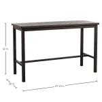 Club Aluminum Rectangle Outdoor Bar Table - Image 6