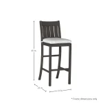 Club Wrought Aluminum Outdoor Bar Stool