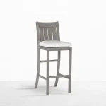 Club Wrought Aluminum Outdoor Bar Stool - Image 3