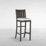 Club Wrought Aluminum Outdoor Bar Stool - Image 7