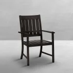 Croquet Wrought Aluminum Outdoor Arm Chair - Image 4