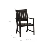 Croquet Wrought Aluminum Outdoor Arm Chair - Image 5