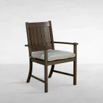 Croquet Wrought Aluminum Outdoor Arm Chair - Image 8