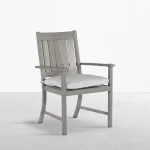 Croquet Wrought Aluminum Outdoor Arm Chair - Image 14