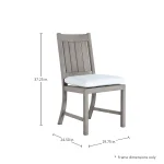 Club Croquet Wrought Aluminum Outdoor Side Chair - Image 20