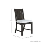Club Croquet Wrought Aluminum Outdoor Side Chair - Image 19
