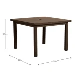 Club Aluminum Square Outdoor Table - Image 7
