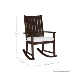 Club Wrought Aluminum Outdoor Slatted Rocker - Image 11