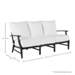 Croquet Cast Aluminum Outdoor Sofa - Image 12