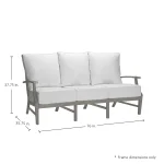 Croquet Cast Aluminum Outdoor Sofa - Image 6