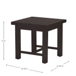Club Aluminum Square Outdoor End Table