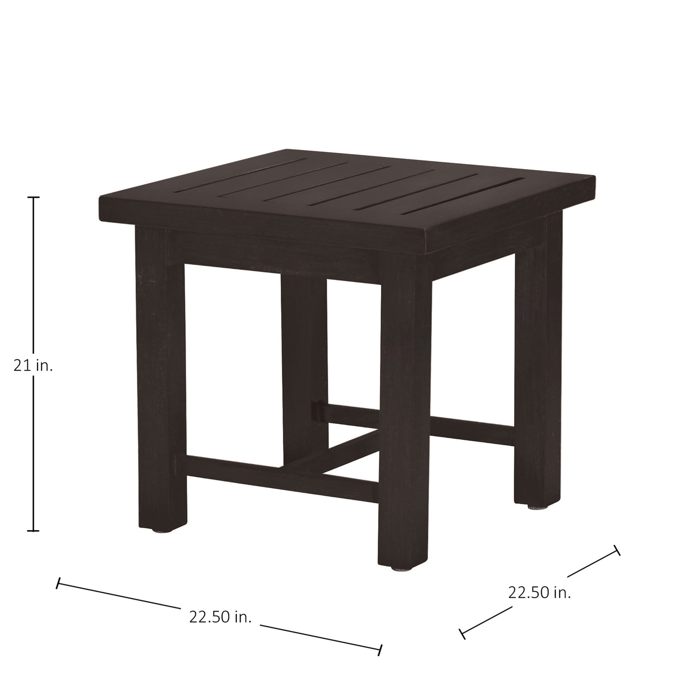 Club Aluminum Square Outdoor End Table