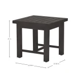 Club Aluminum Square Outdoor End Table - Image 7