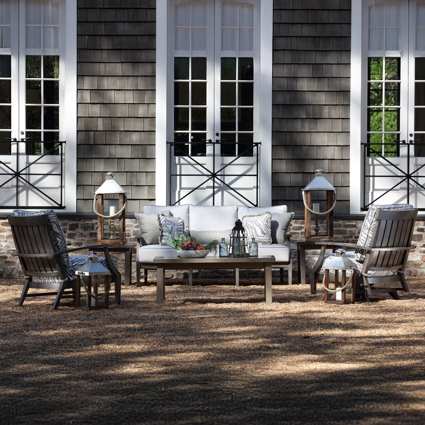 Croquet Wrought Aluminum Outdoor Lounge Chair