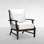 Croquet Wrought Aluminum Outdoor Lounge Chair - Image 3