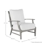 Croquet Wrought Aluminum Outdoor Lounge Chair - Image 4