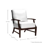 Croquet Wrought Aluminum Outdoor Lounge Chair - Image 5