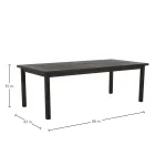 Club Aluminum Rectangle Outdoor Slatted Table - Image 17