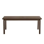 Club Aluminum Rectangle Outdoor Slatted Table - Image 15