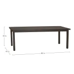 Club Aluminum Rectangle Outdoor Slatted Table - Image 8