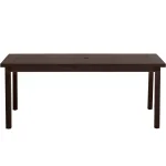 Club Aluminum Rectangle Outdoor Slatted Table - Image 5