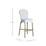 Savoy N-dura Resin Wicker Outdoor Bar Stool 45 In. - Image 14