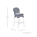 Savoy N-dura Resin Wicker Outdoor Bar Stool 45 In. - Image 15