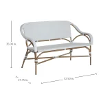 Savoy N-dura Resin Wicker Outdoor Loveseat - Image 25