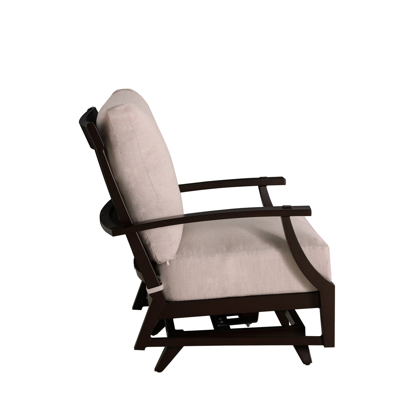Croquet Cast Aluminum Outdoor Spring Lounge Chair