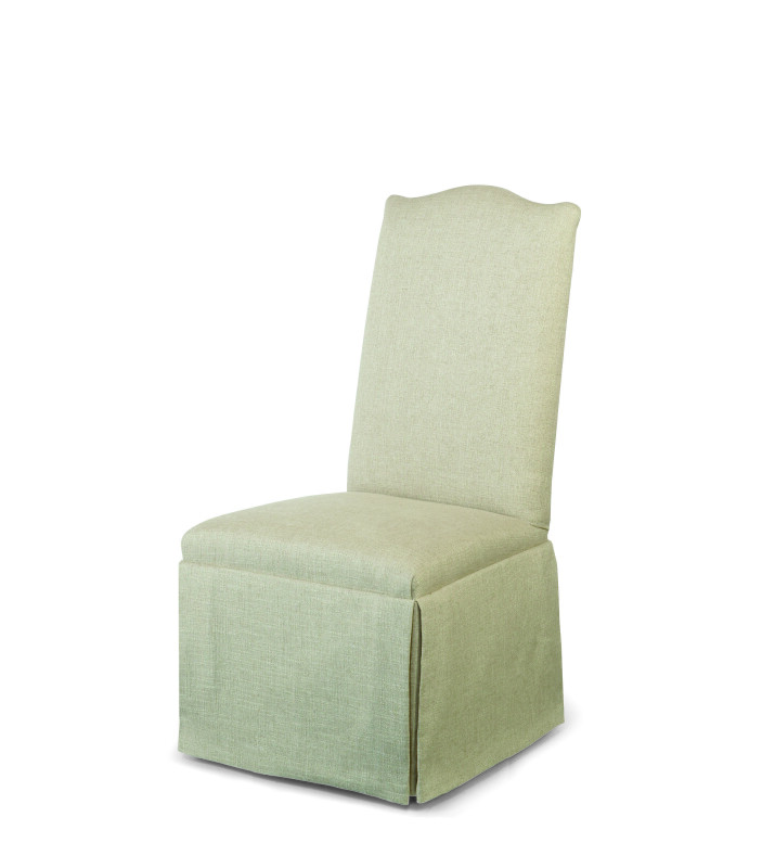3370-3C - Hollister Strght Back/Camelback Top Chair W/Casters