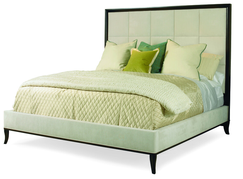 339-125 - Tribeca Uph Tall Hb (Block) Bed - Queen