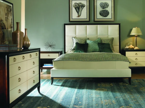 339-126 - Tribeca Uph Tall Hb (Block) Bed - King 6/6 - Image 3