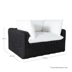 Montecito N-dura Resin Wicker Outdoor Lounge Chair - Image 3