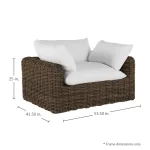 Montecito N-dura Resin Wicker Outdoor Lounge Chair - Image 8