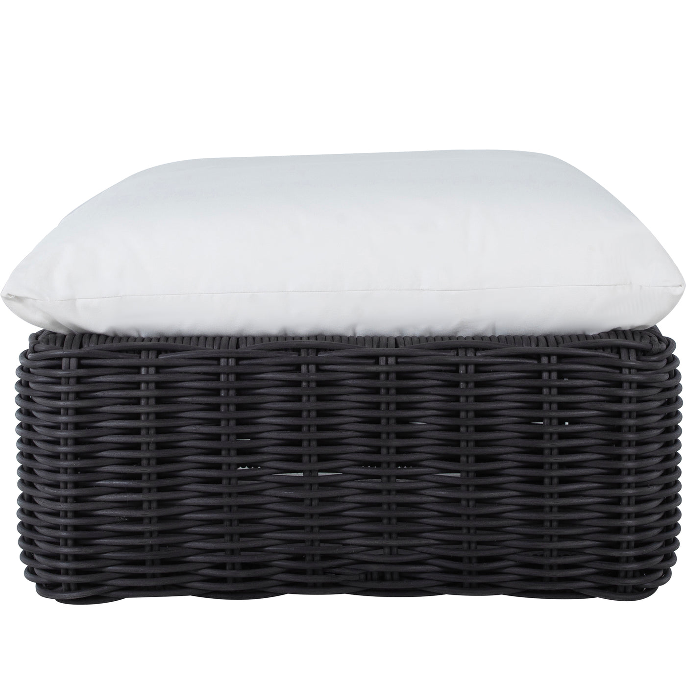 Montecito N-dura Resin Wicker Outdoor Woven Ottoman 34.5 In.