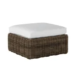 Montecito N-dura Resin Wicker Outdoor Woven Ottoman 34.5 In. - Image 6