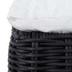 Montecito N-dura Resin Wicker Outdoor Woven Ottoman 34.5 In. - Image 10