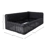 Montecito N-dura Resin Wicker Outdoor Right Arm Facing Loveseat Sectional - Image 3