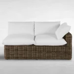 Montecito N-dura Resin Wicker Outdoor Right Arm Facing Loveseat Sectional - Image 5