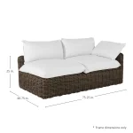 Montecito N-dura Resin Wicker Outdoor Right Arm Facing Loveseat Sectional - Image 6