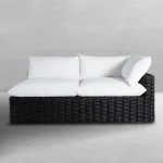 Montecito N-dura Resin Wicker Outdoor Right Arm Facing Loveseat Sectional - Image 9