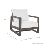 Avondale N-dura Wood Outdoor Lounge Chair - Image 12
