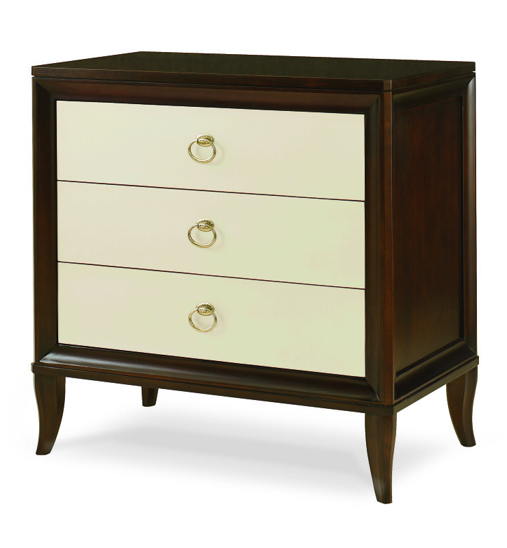 33C-223 - Tribeca Three Drawer Nightstand - Tribeca/Cream