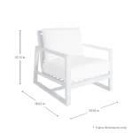 Avondale Wrought Aluminum Outdoor Lounge Chair - Image 8