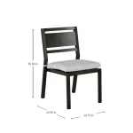 Avondale Wrought Aluminum Outdoor Side Chair - Image 10