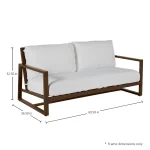 Avondale Wrought Aluminum Outdoor Loveseat - Image 9