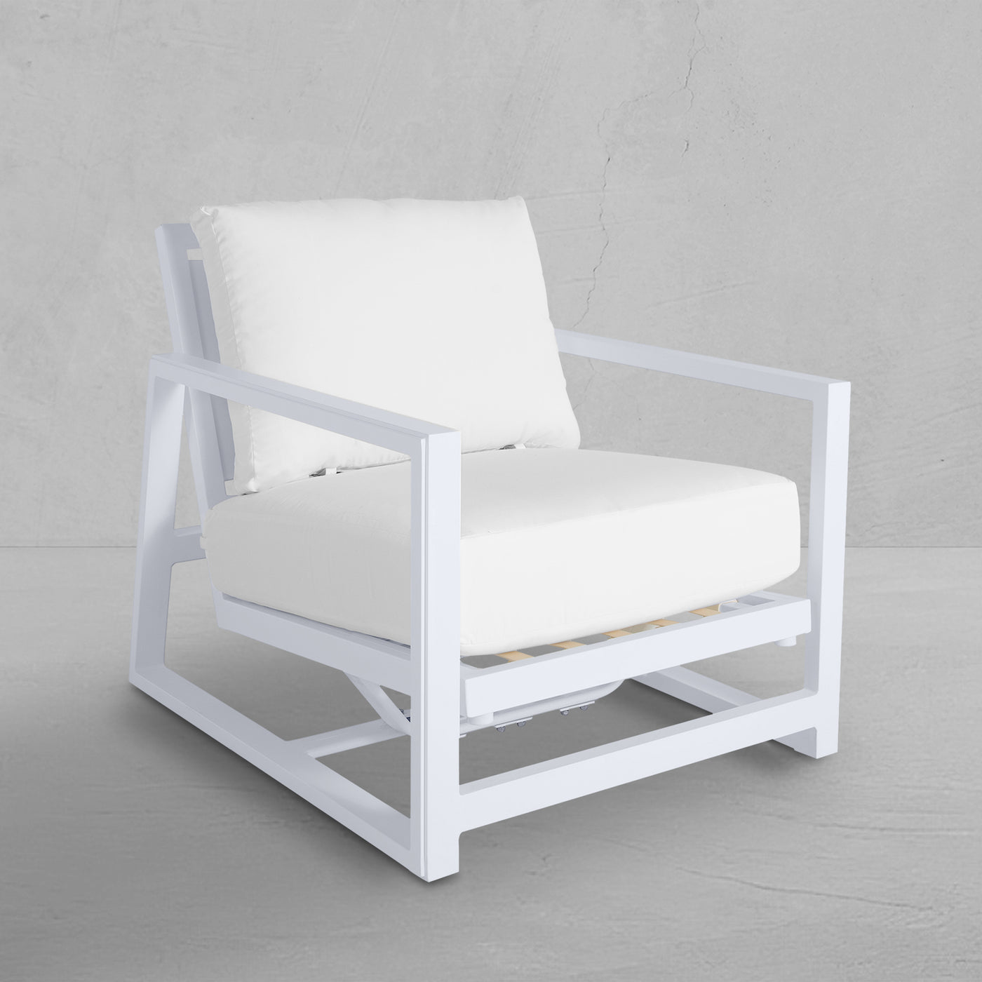 Avondale Wrought Aluminum Outdoor Spring Lounge Chair