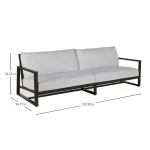 Avondale Wrought Aluminum Outdoor Sofa Sleek Design - Image 20