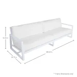 Avondale Wrought Aluminum Outdoor Sofa Sleek Design - Image 15